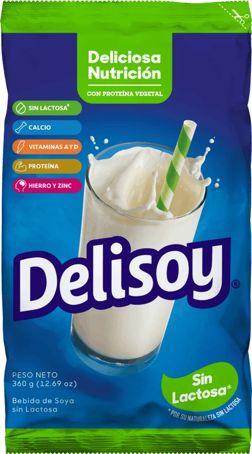 Empaque Delisoy sin lactosa 360g