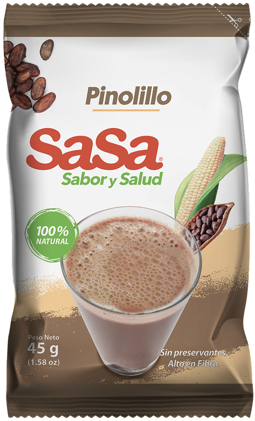 Empaque Pinolillo SaSa 45g Marca SaSa de Café Soluble S.A.
