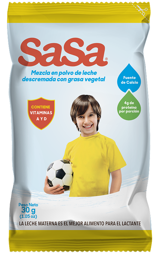 Empaque SaSa Lactea 30g Marca SaSa de Café Soluble S.A.