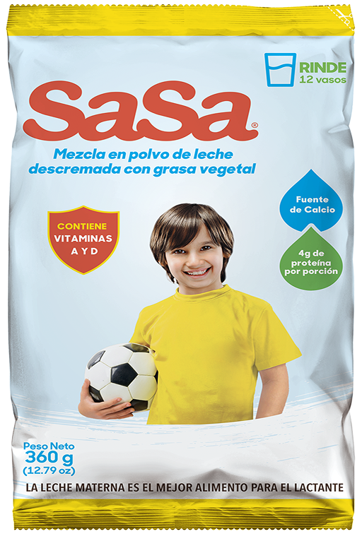 Empaque SaSa Lactea 360g Marca SaSa de Café Soluble S.A.
