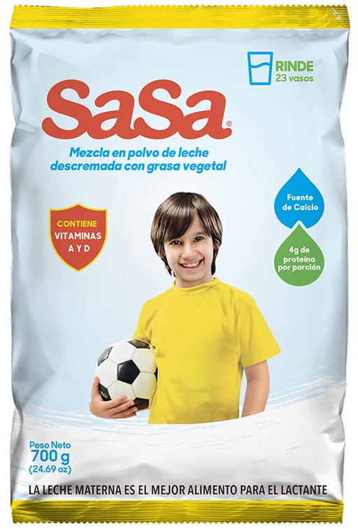 Empaque SaSa Lactea 700g Marca SaSa de Café Soluble S.A.
